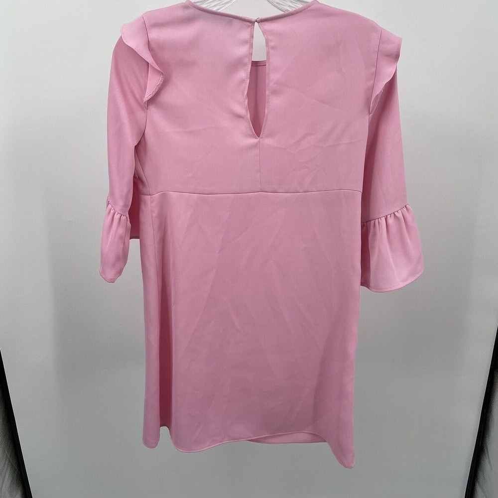 Zara Basic Collection Pink Blouse Ruffle Sleeves … - image 2